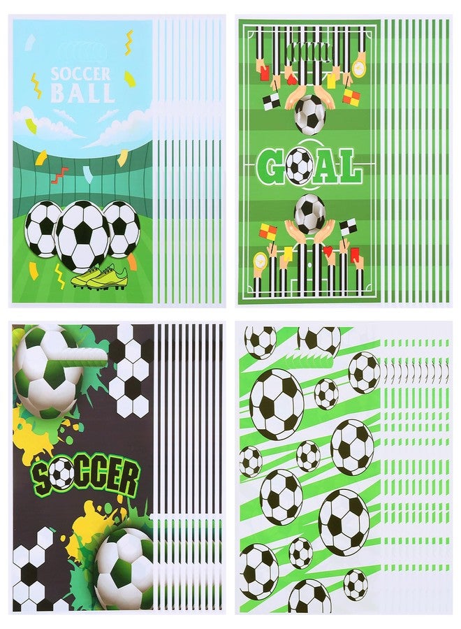 CYUXING 50Pcs Soccer Goodie Bags, Plastic Snack Bags with Handles, Soccer Gift & Party Favors for Teens, Game Celebration, Snacks, Candy and Birthday Party Supplies - Image 1